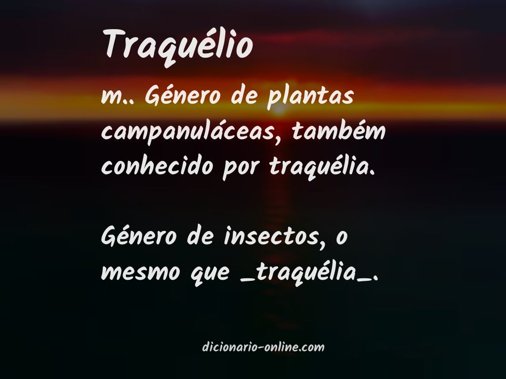 Significado de traquélio