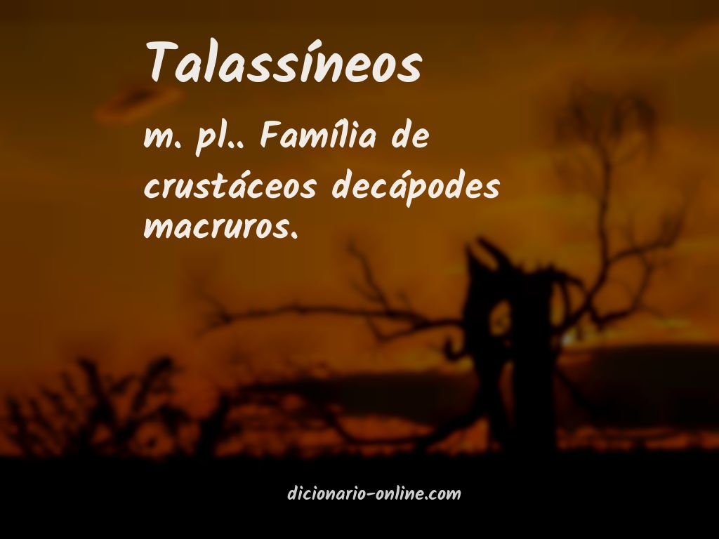 Significado de talassíneos