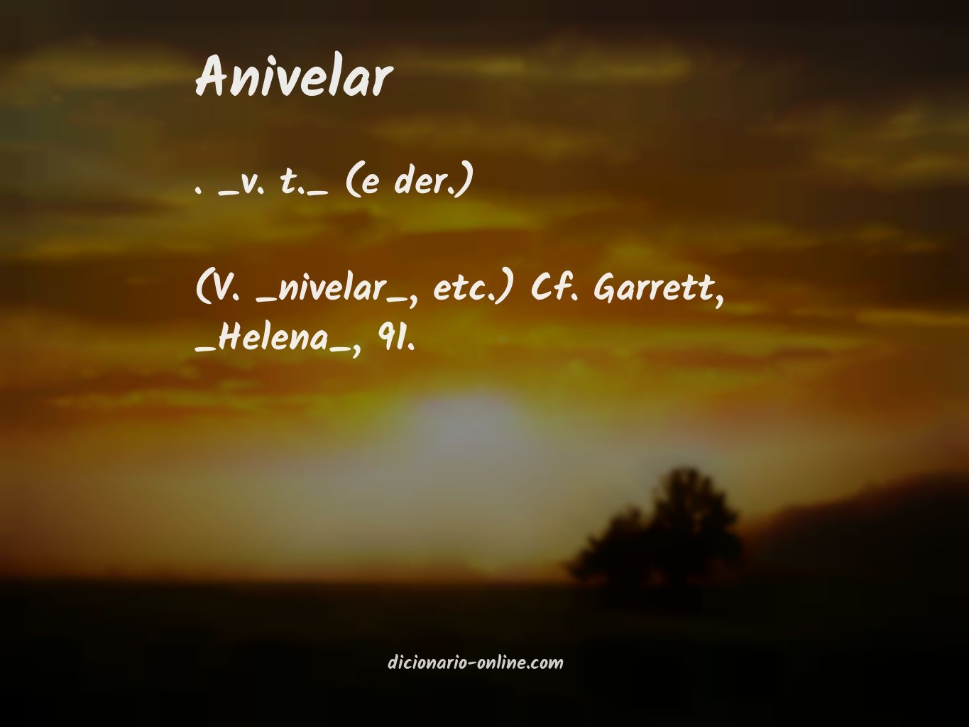 Significado de anivelar