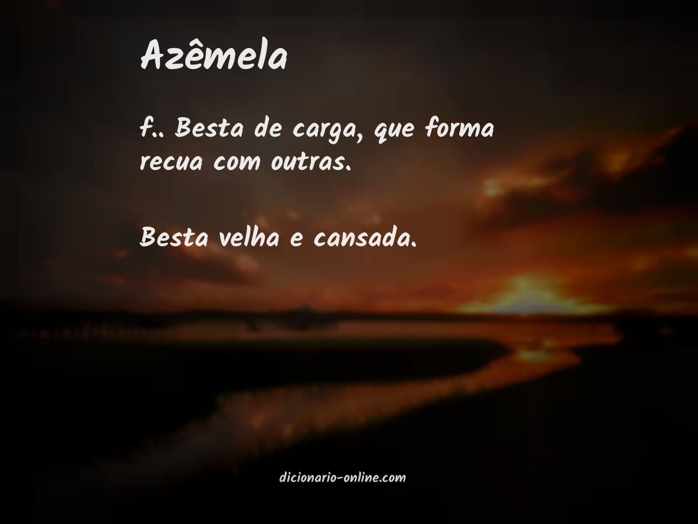 Significado de azêmela