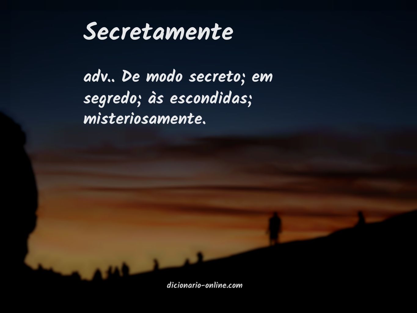 Significado de secretamente