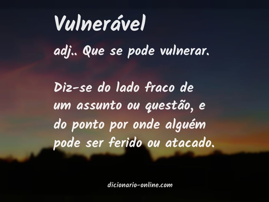 Significado de vulnerável