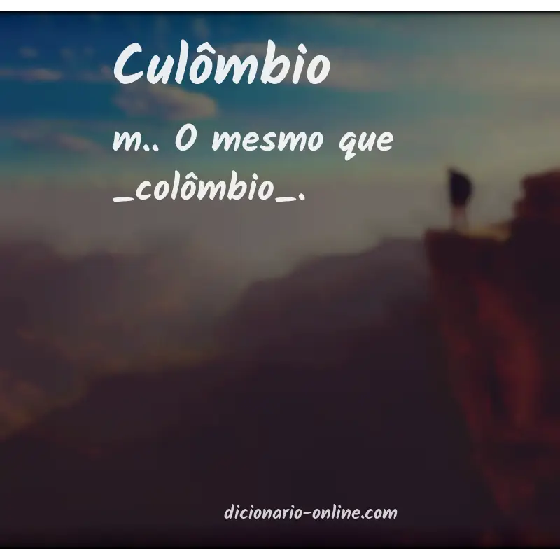 Significado de culômbio