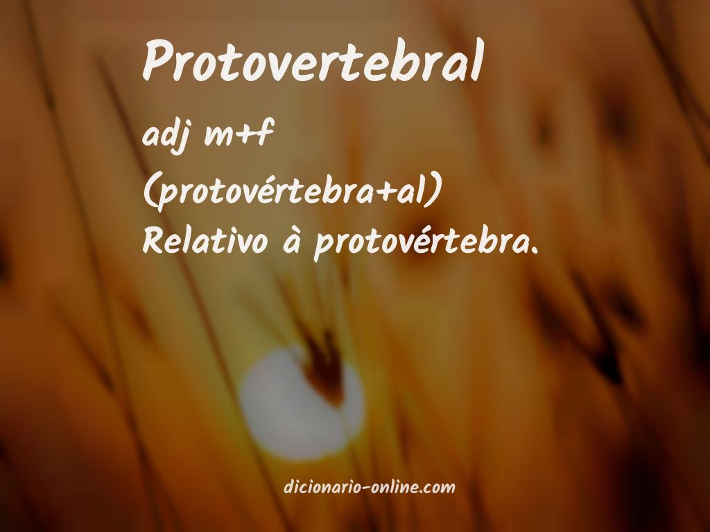 Significado de protovertebral