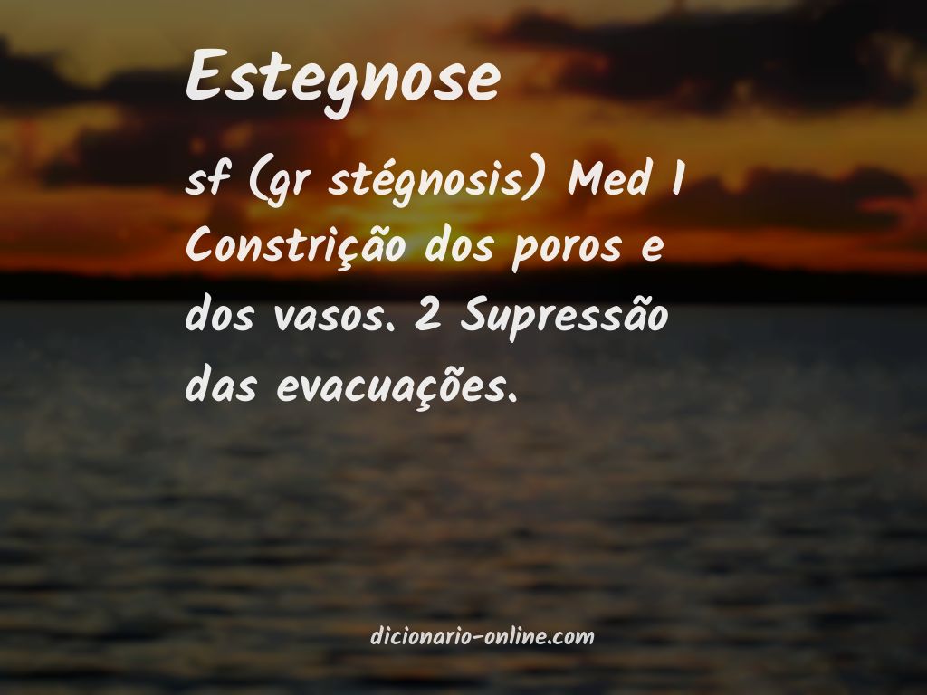 Significado de estegnose