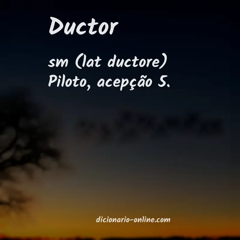 Significado de ductor