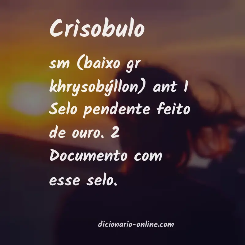 Significado de crisobulo