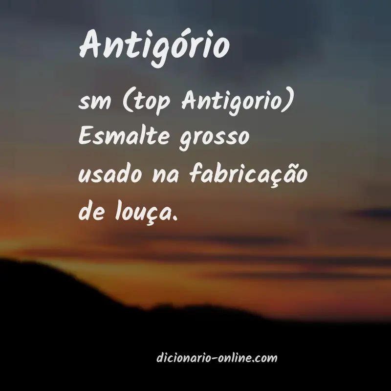 Significado de antigório
