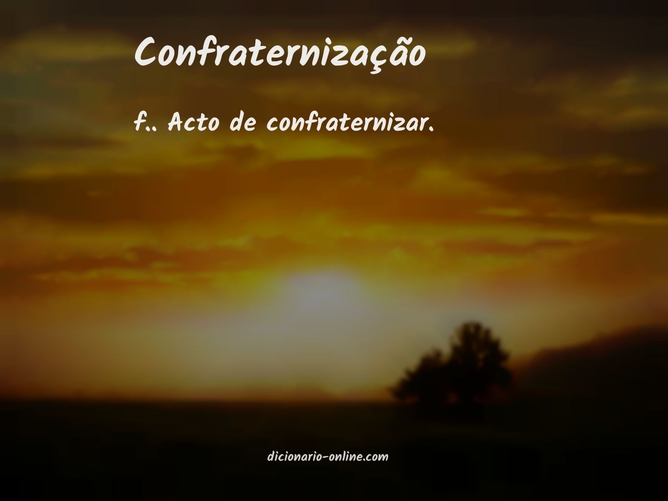 Significado de confraternização