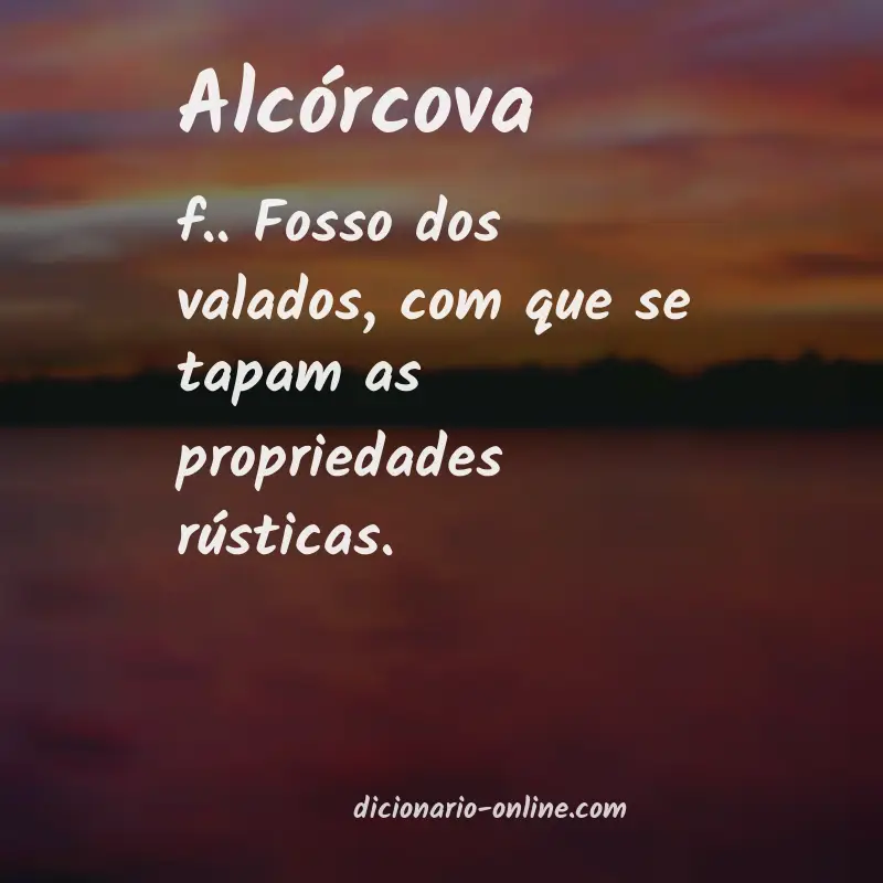 Significado de alcórcova