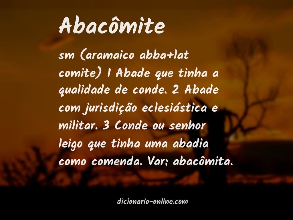 Significado de abacômite