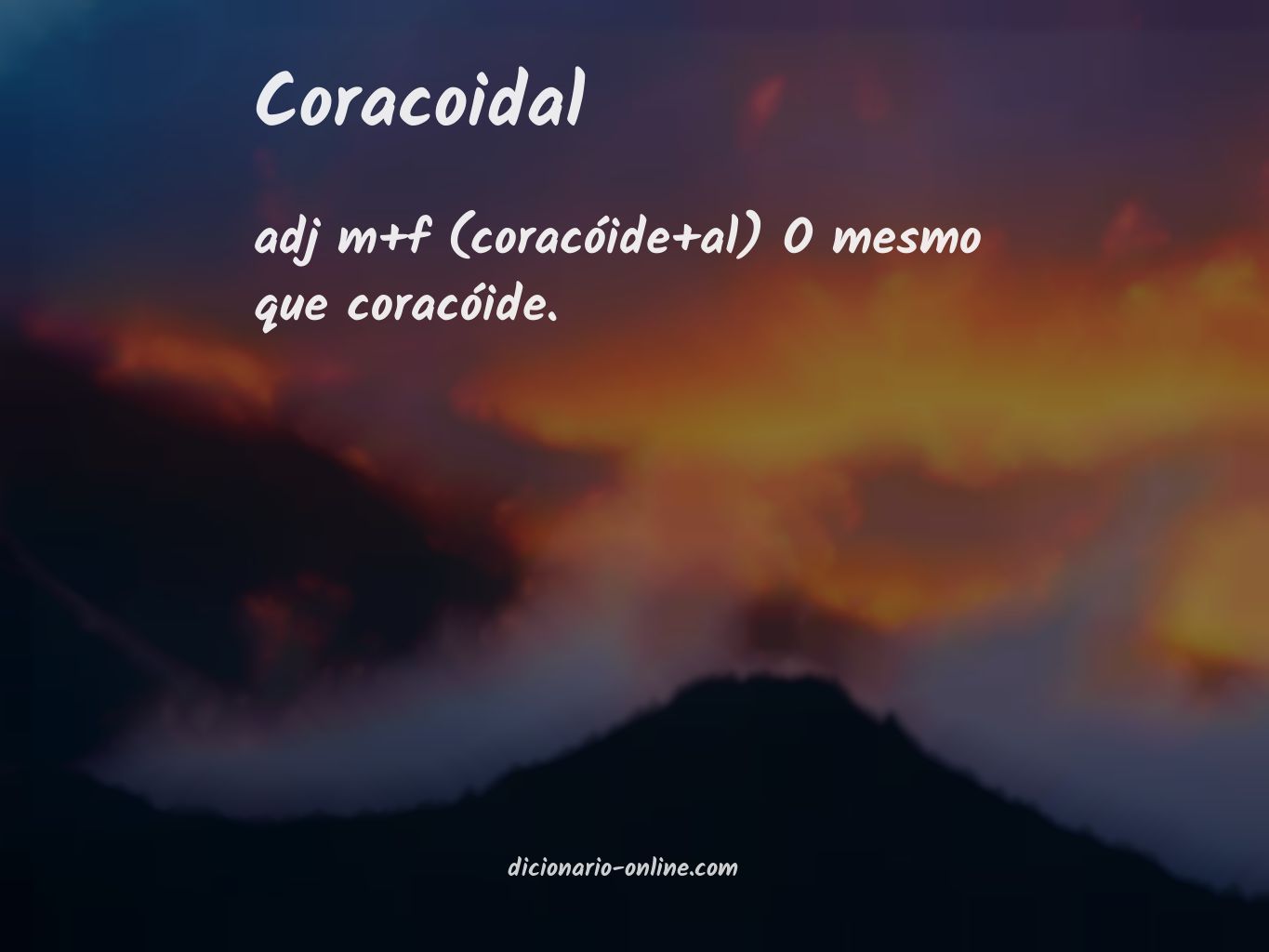 Significado de coracoidal