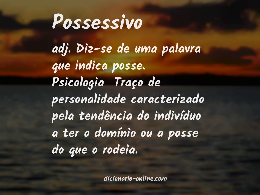 Significado de possessivo