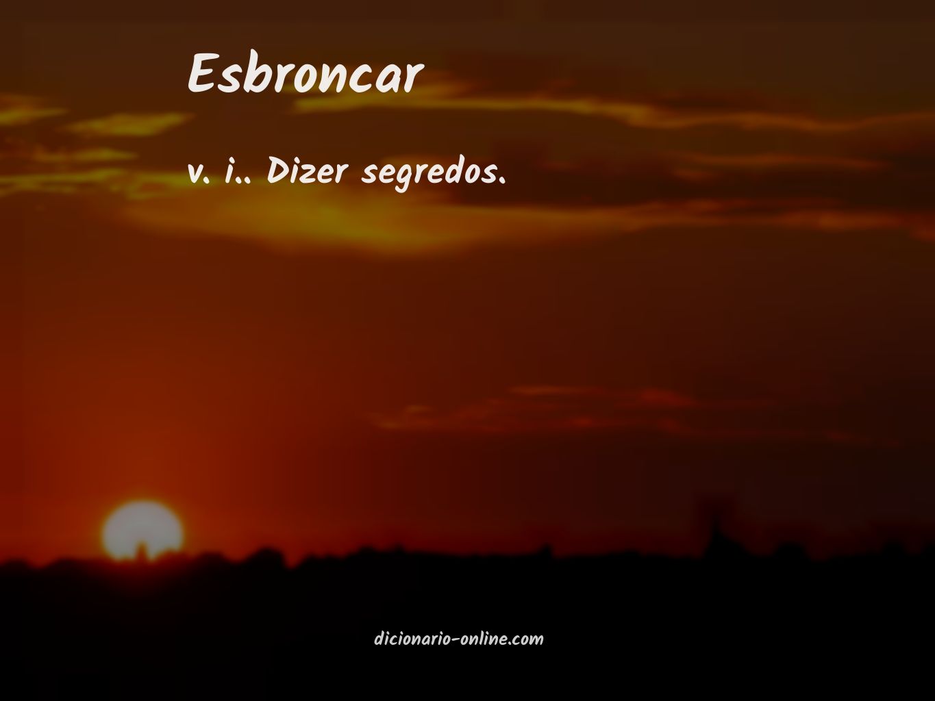 Significado de esbroncar