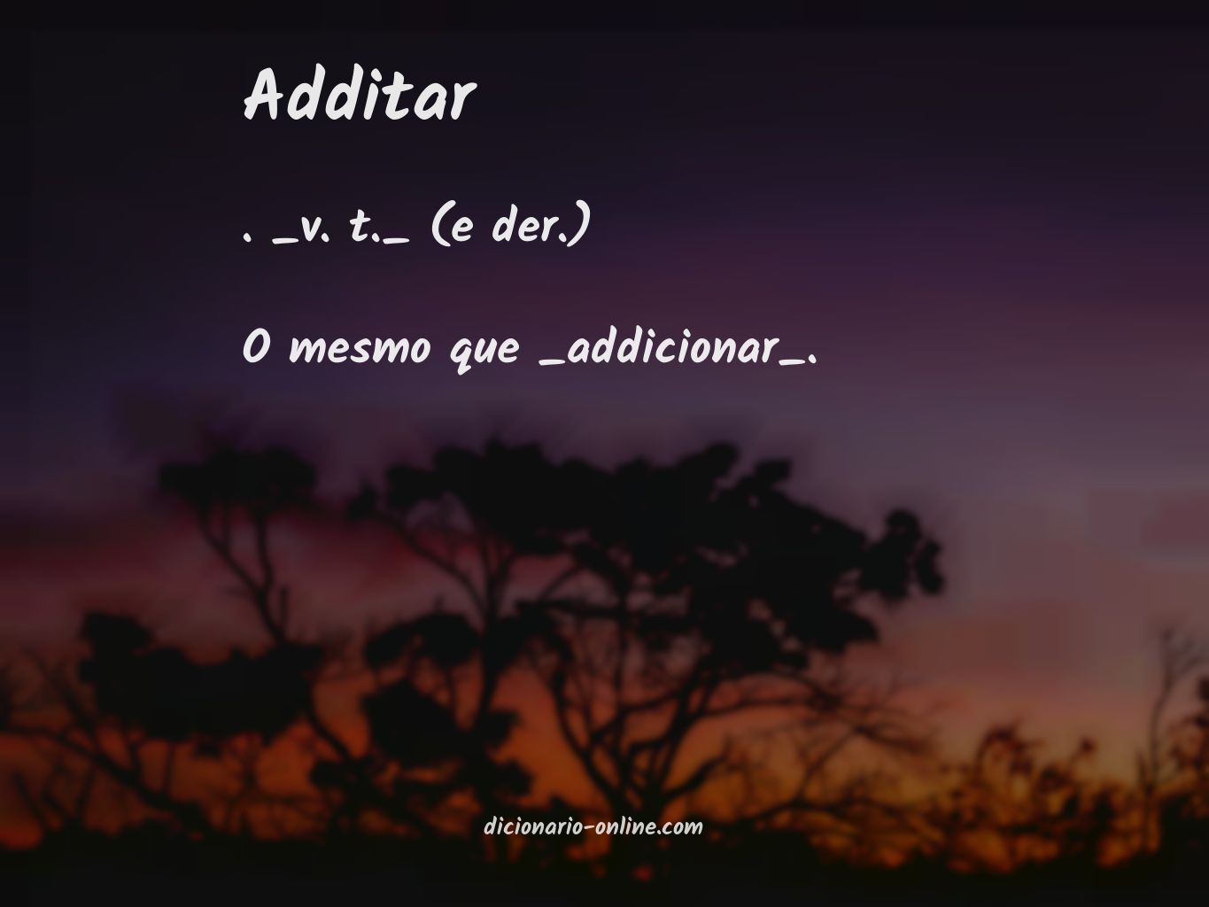 Significado de additar