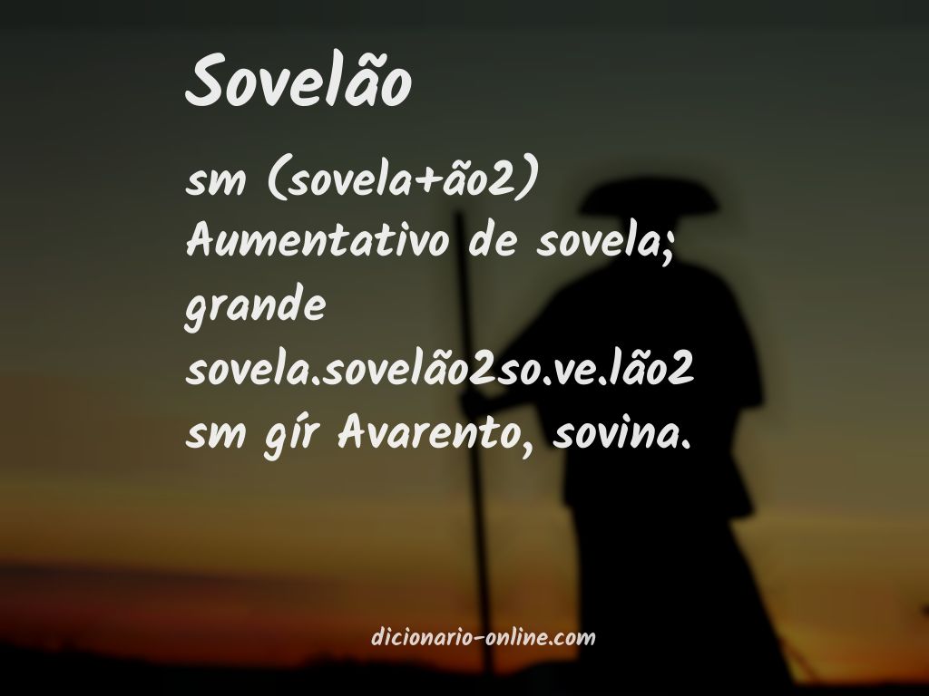 Significado de sovelão