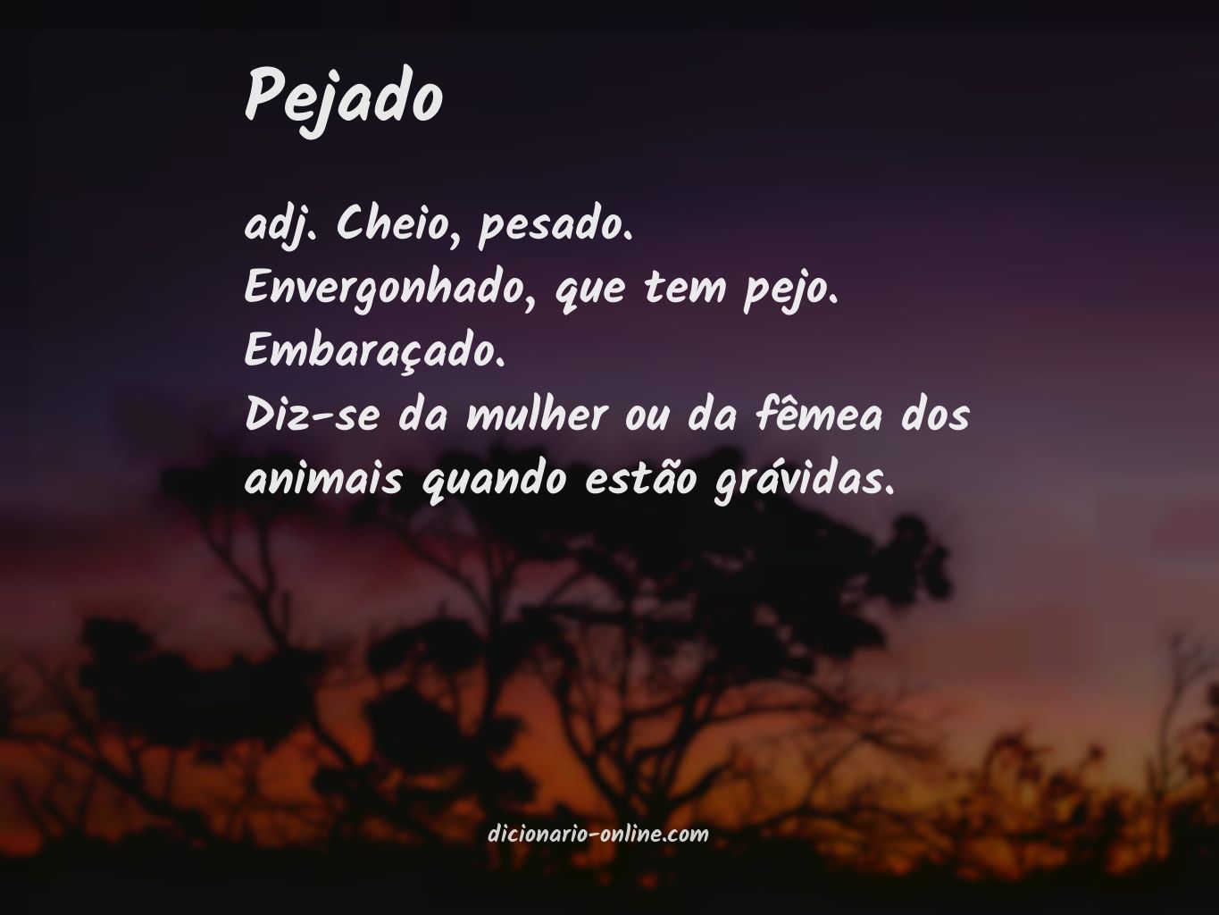 Significado de pejado