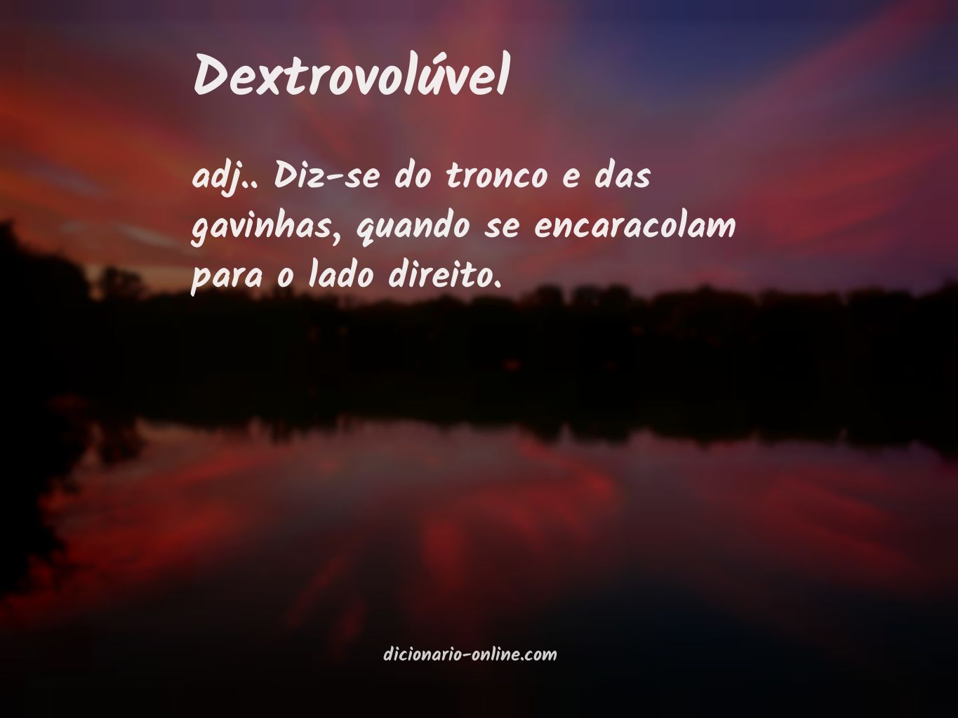 Significado de dextrovolúvel