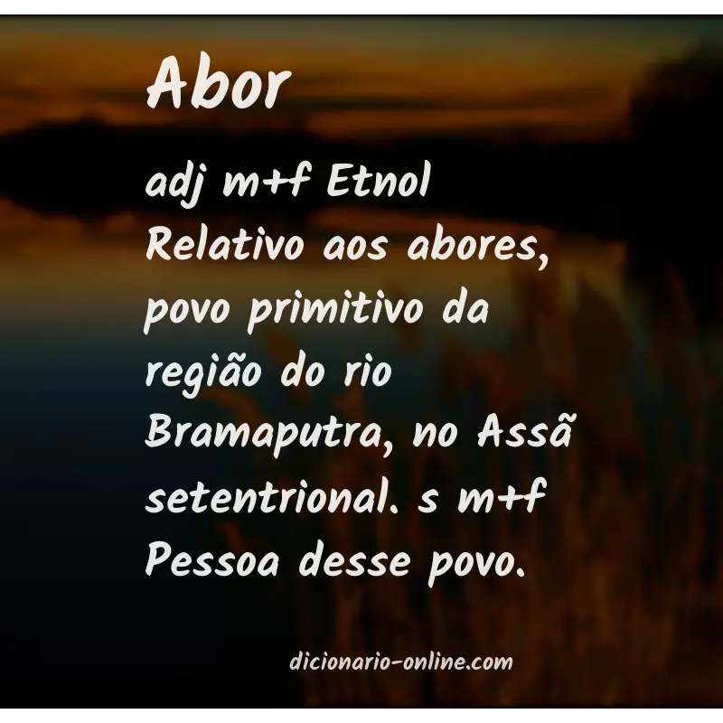 Significado de abor