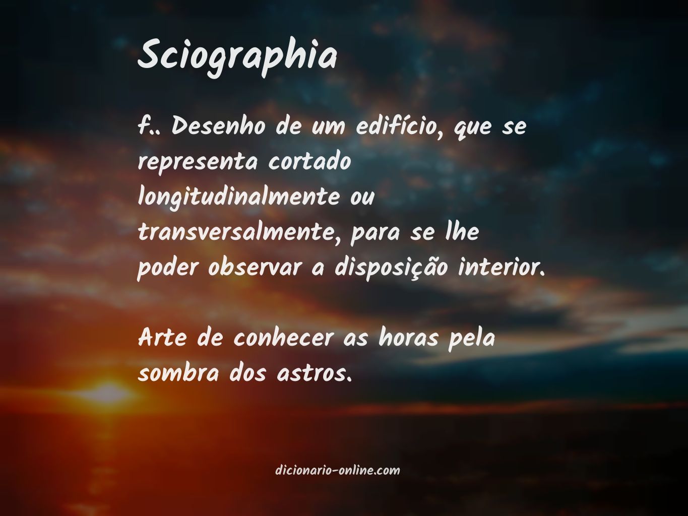 Significado de sciographia