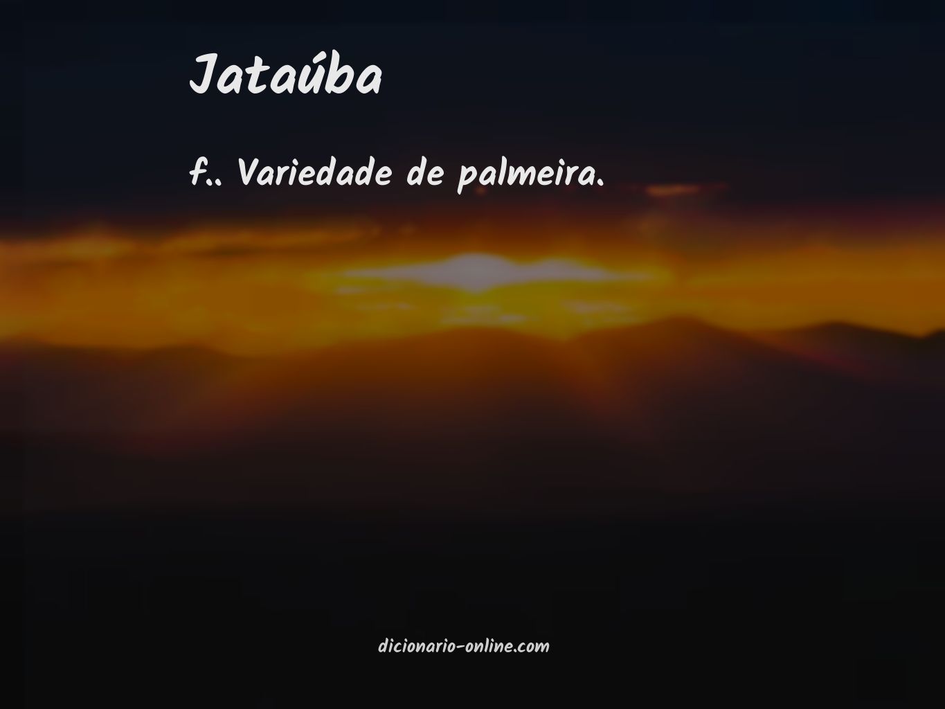 Significado de jataúba