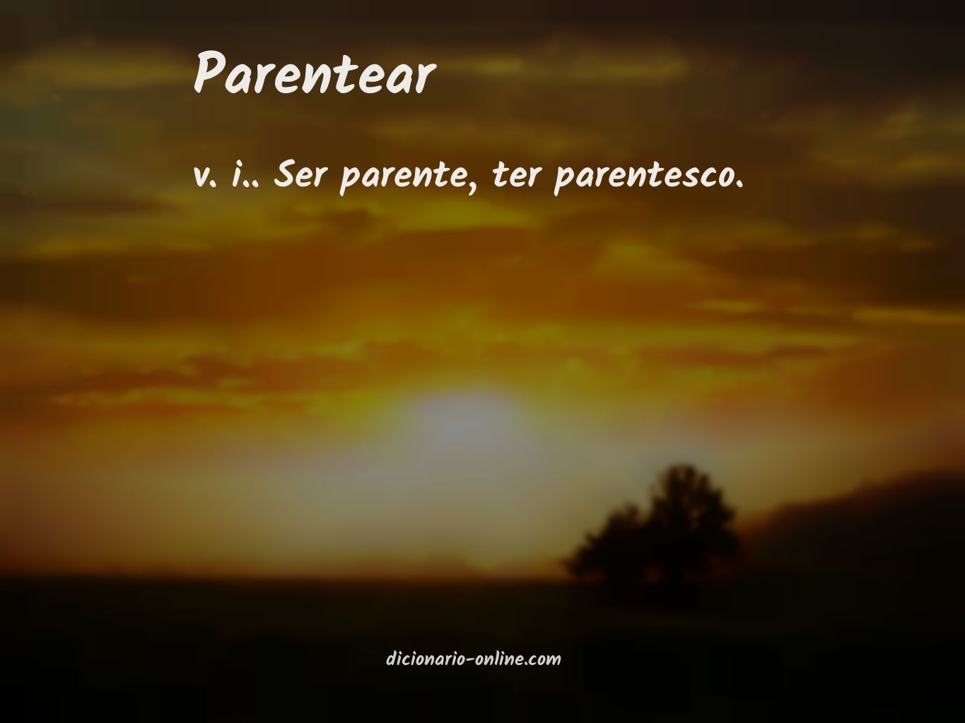 Significado de parentear