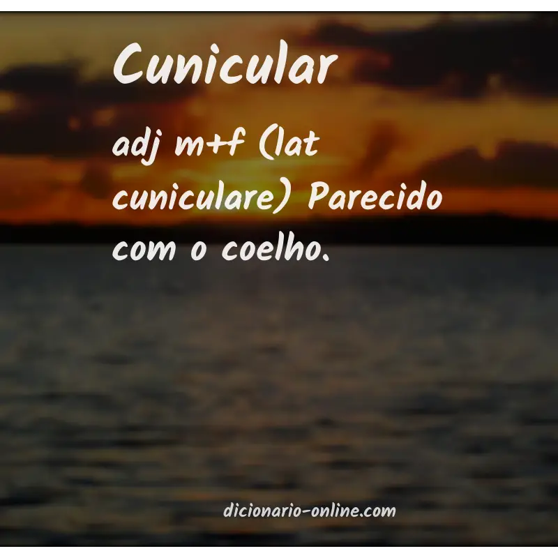Significado de cunicular