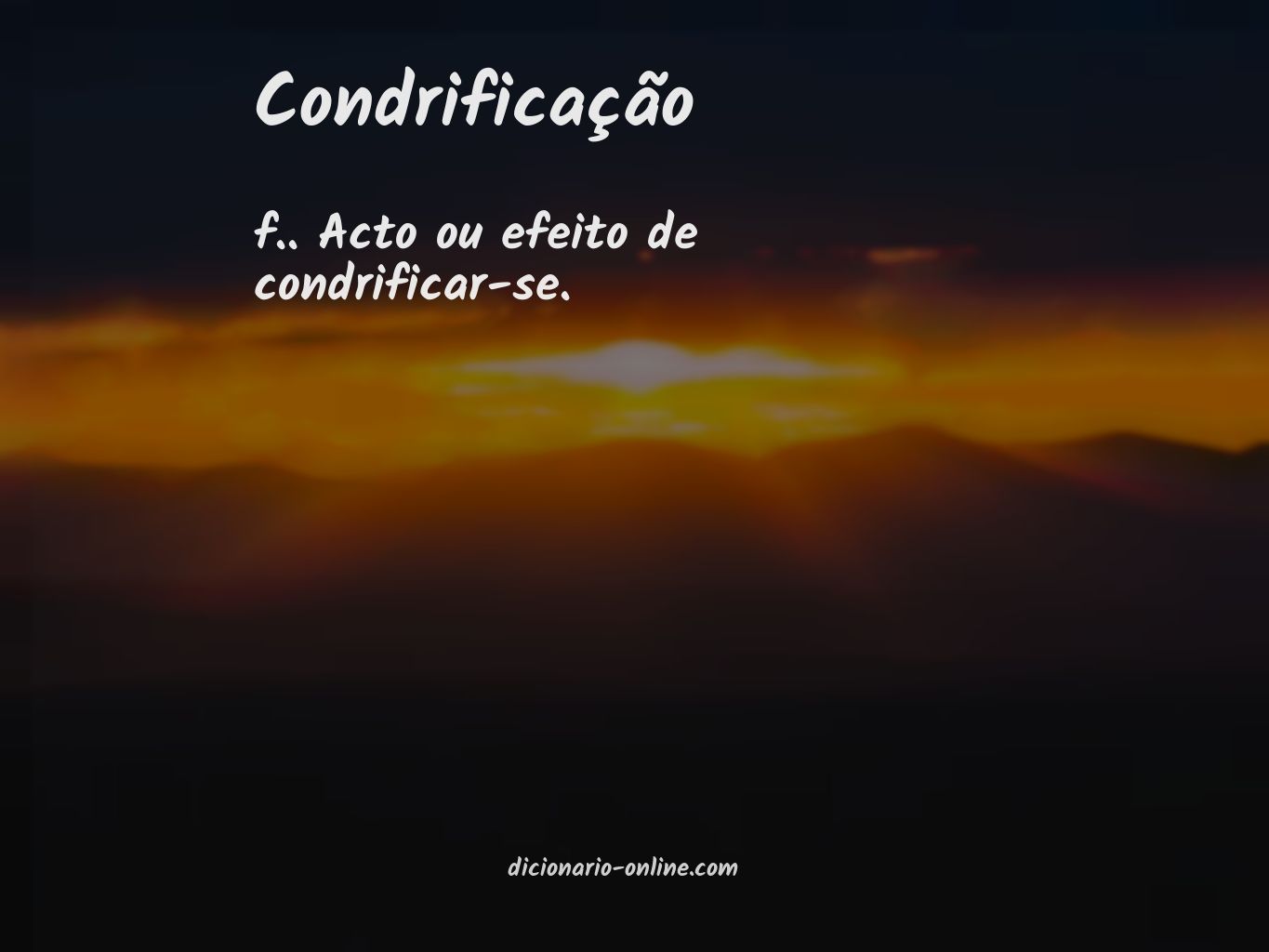 Significado de condrificação