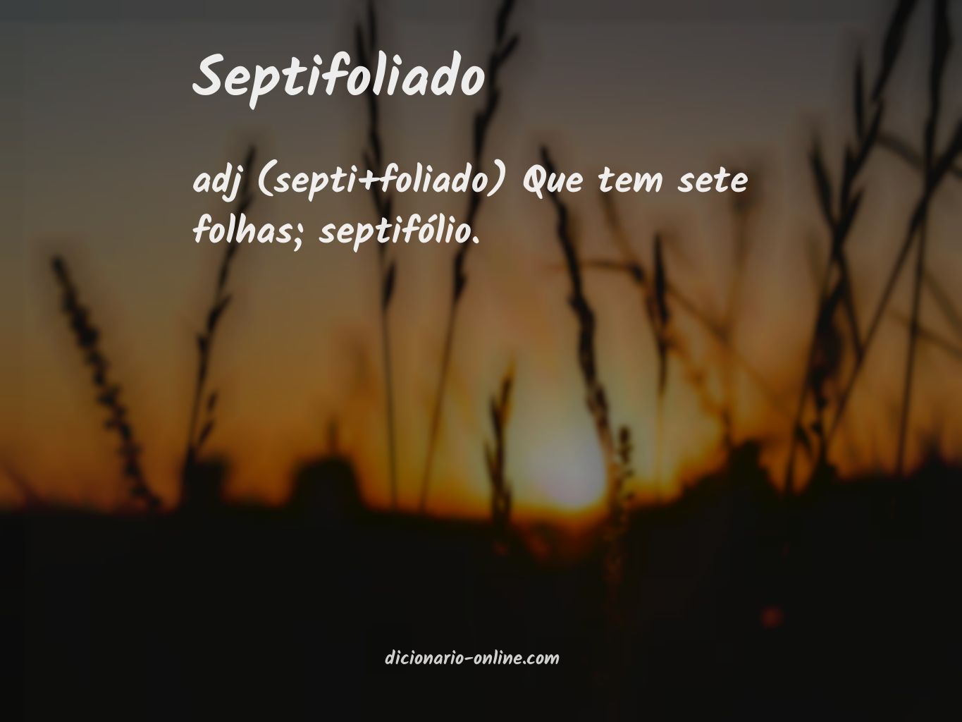 Significado de septifoliado