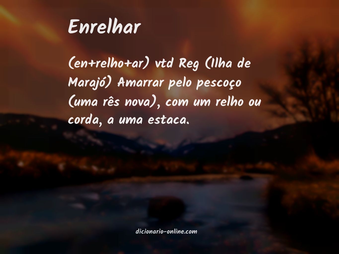 Significado de enrelhar