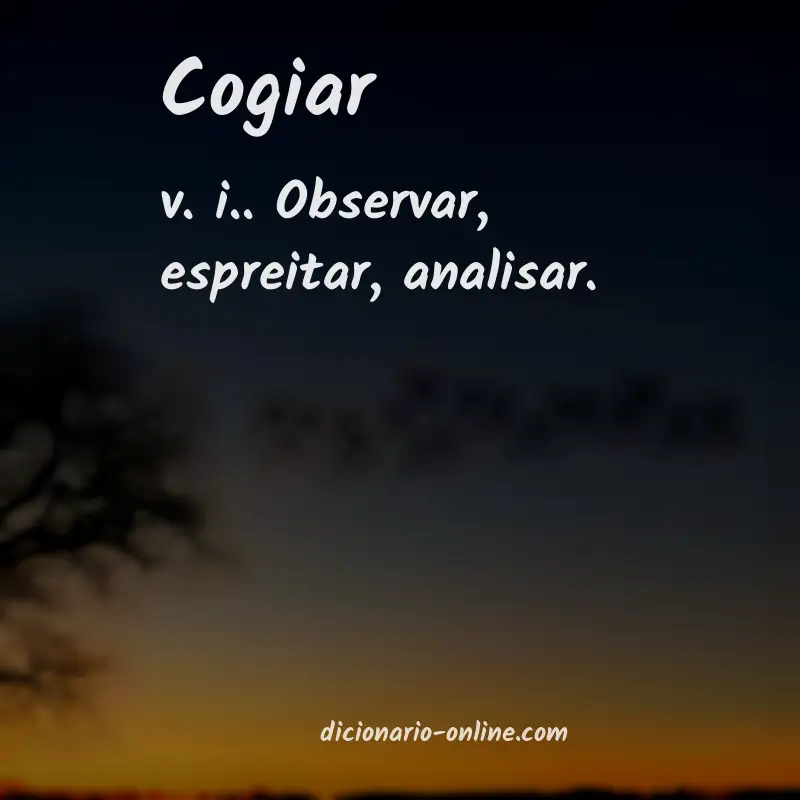 Significado de cogiar