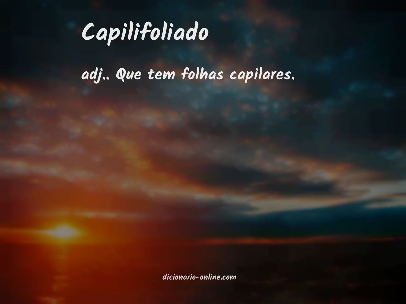 Significado de capilifoliado