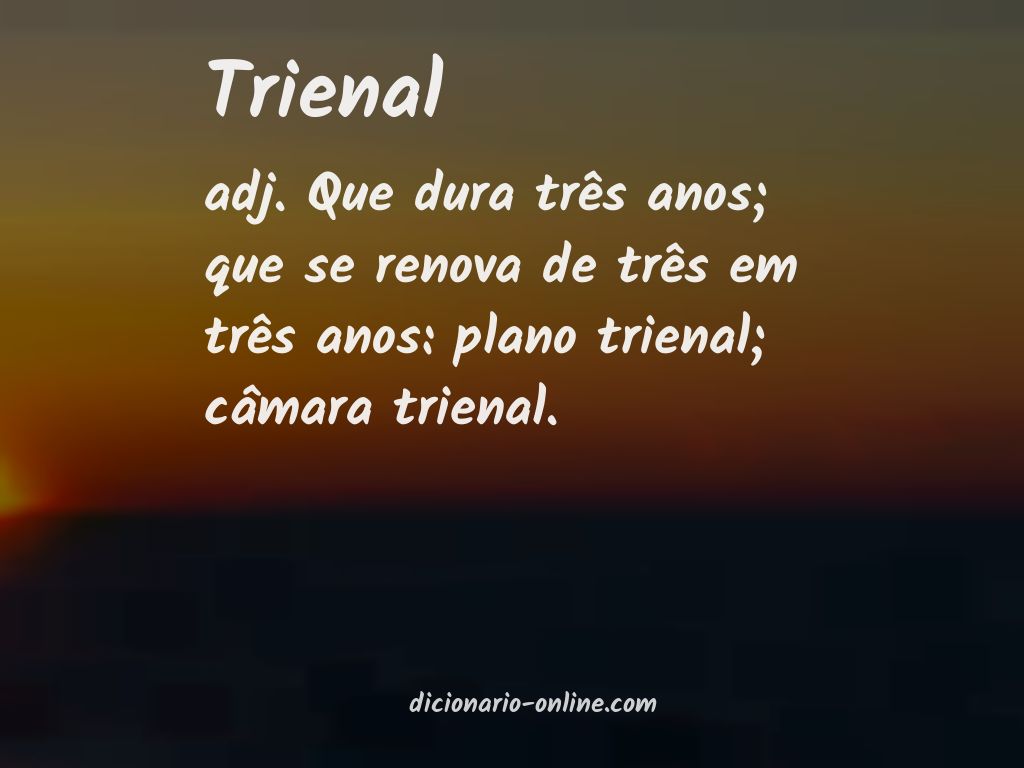 Significado de trienal