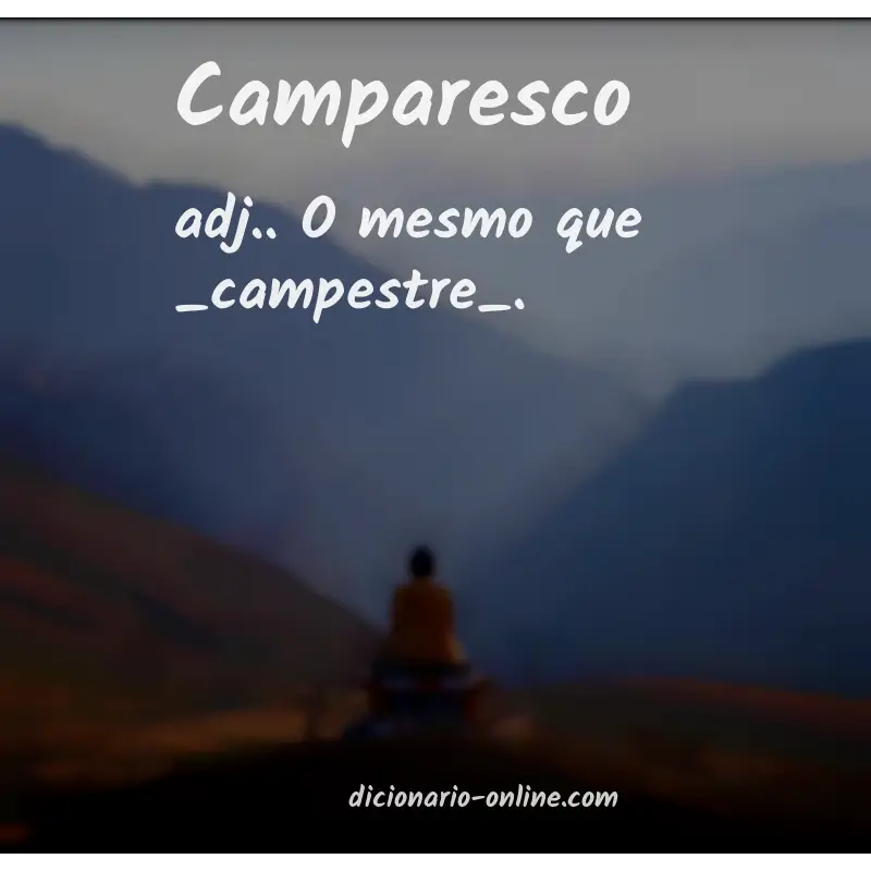 Significado de camparesco