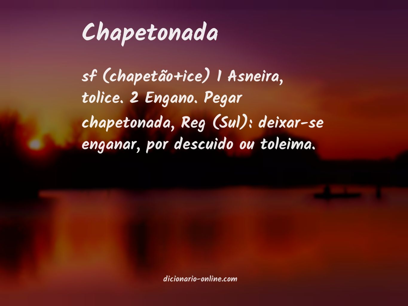 Significado de chapetonada