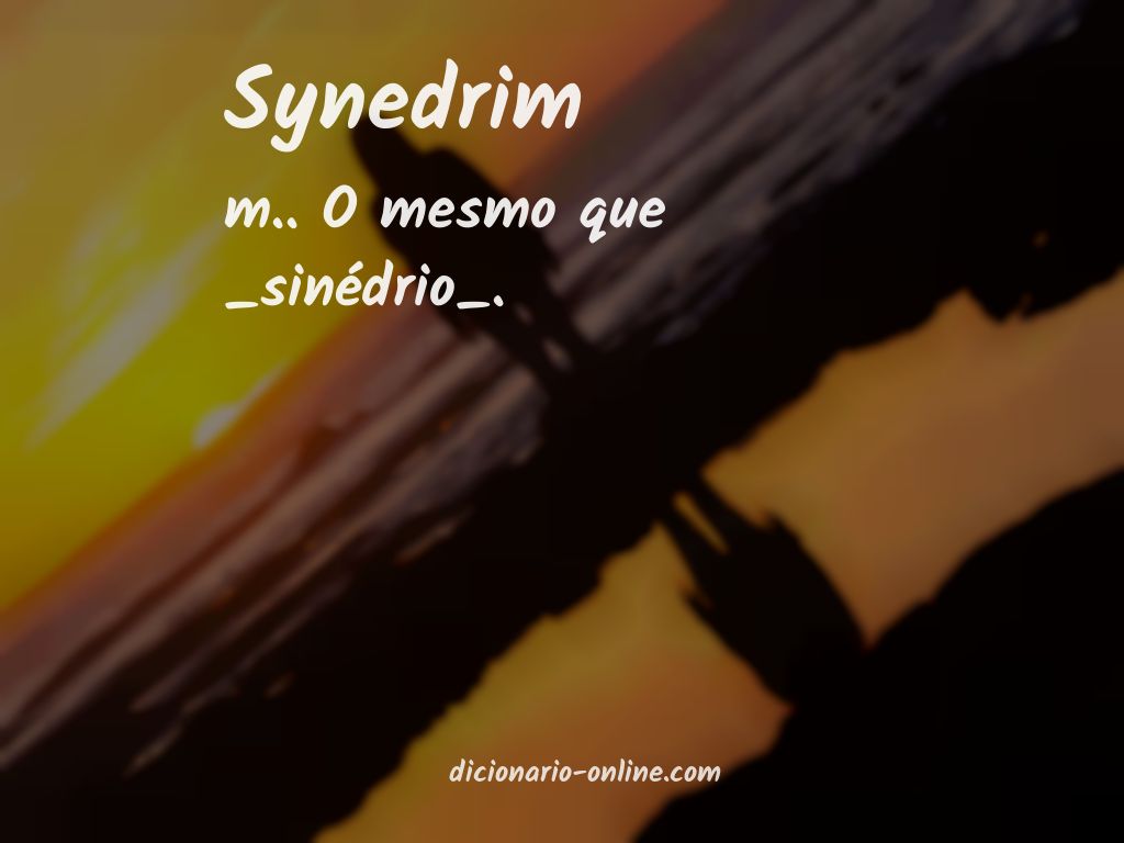 Significado de synedrim