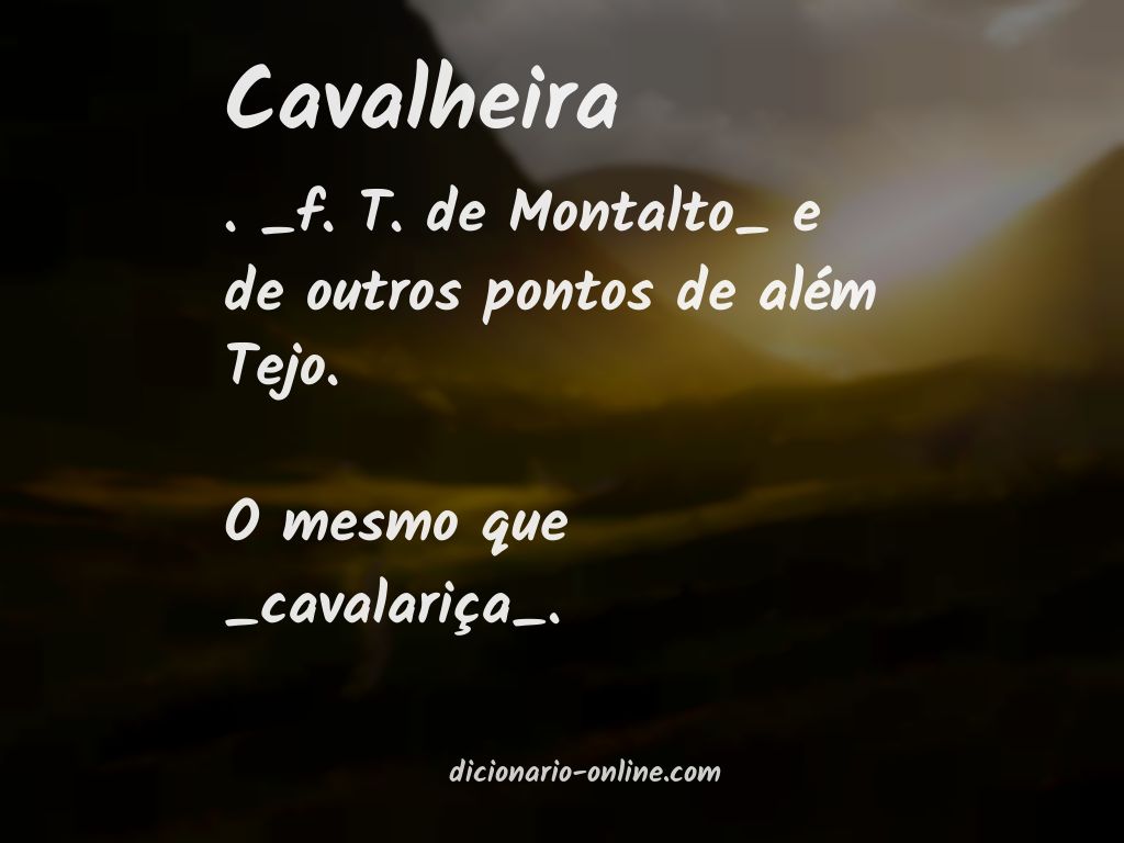 Significado de cavalheira