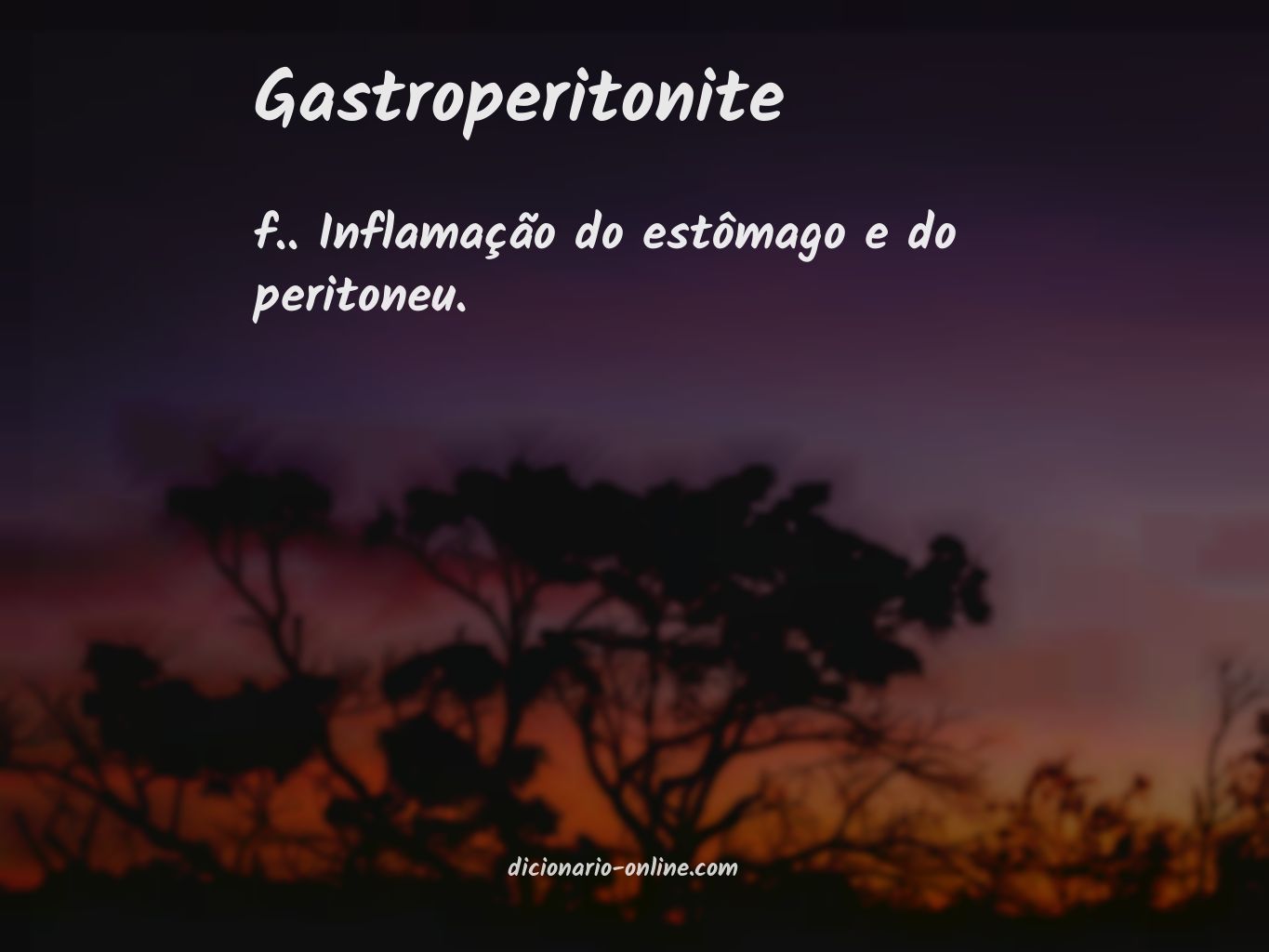 Significado de gastroperitonite