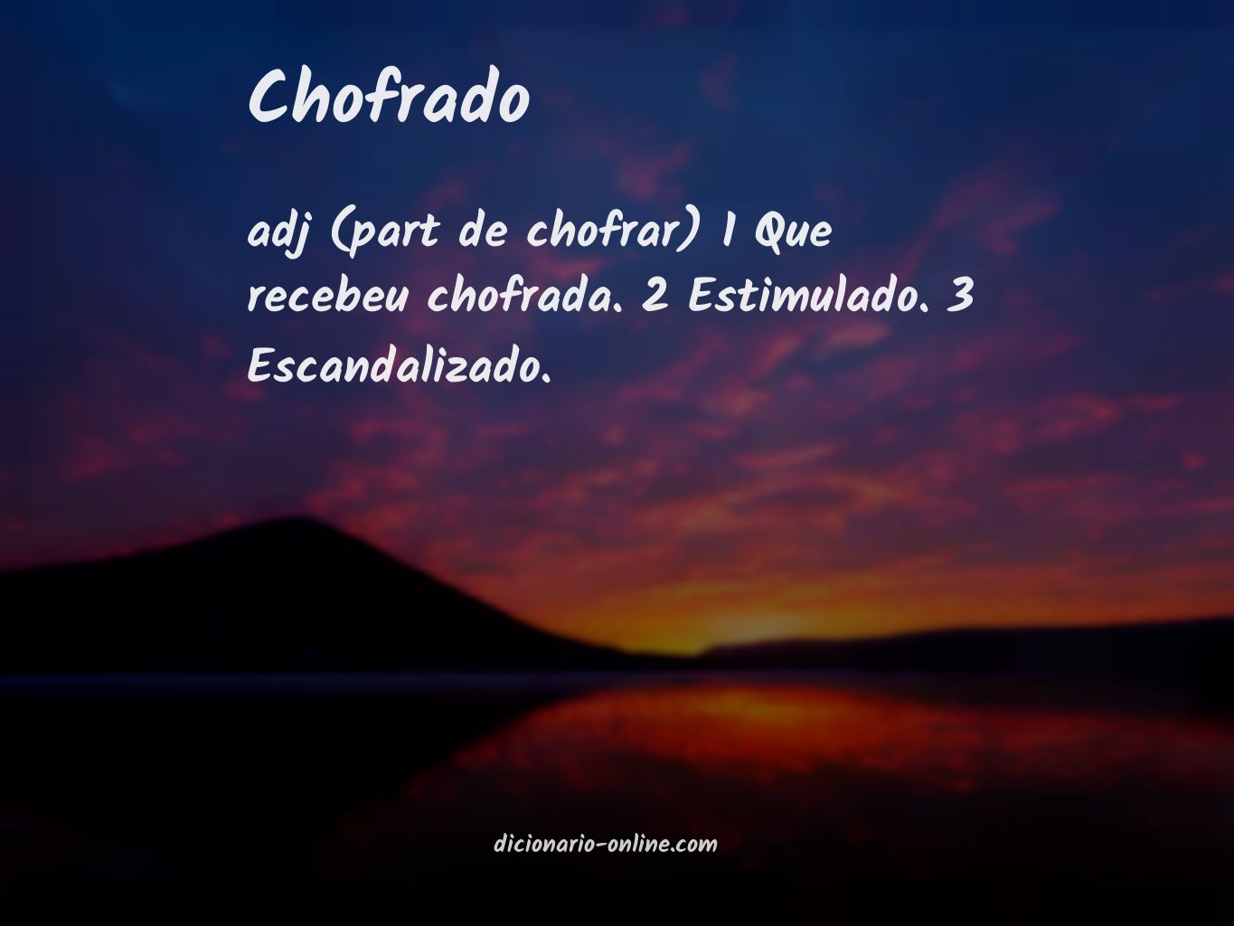 Significado de chofrado