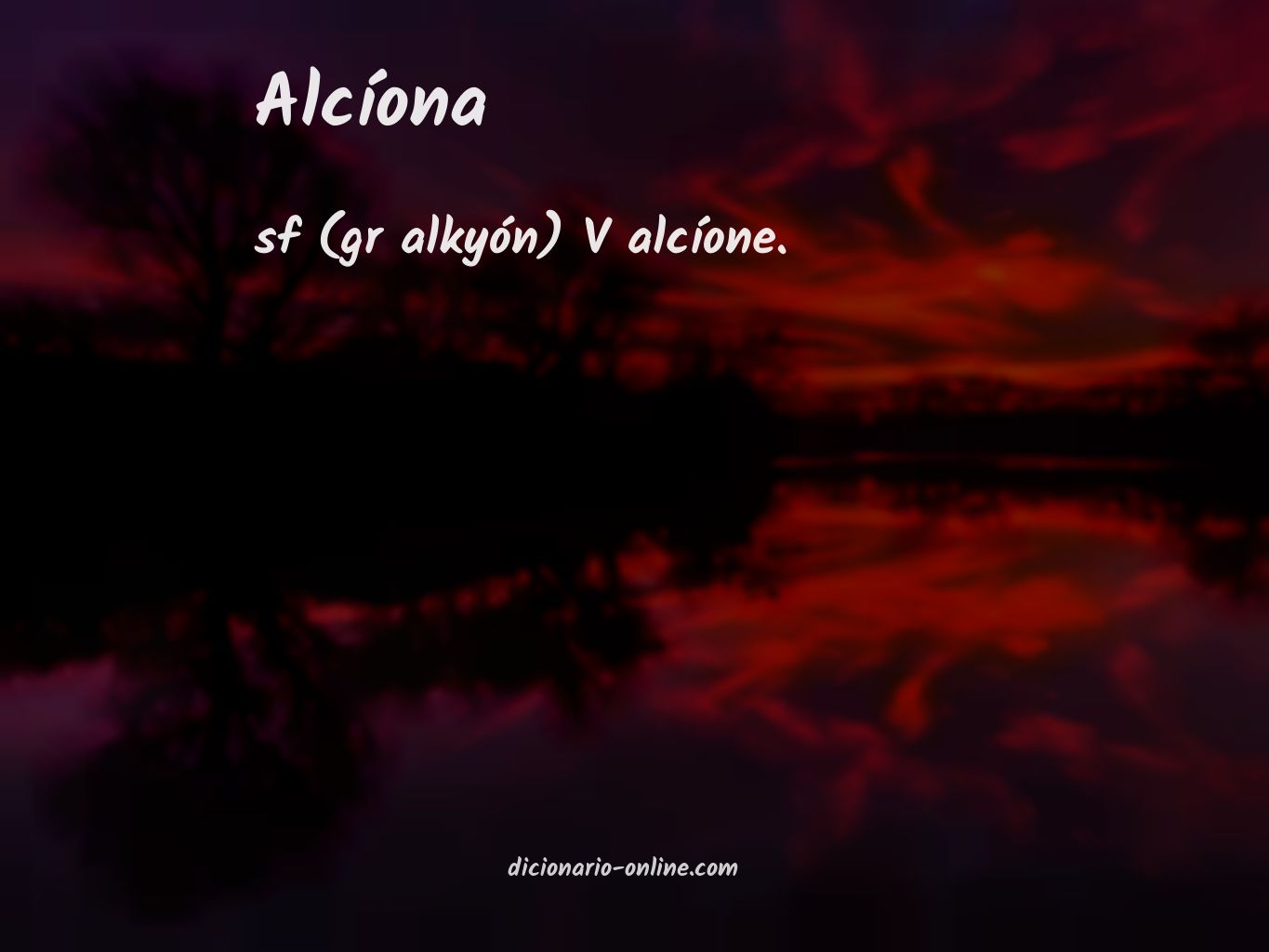 Significado de alcíona