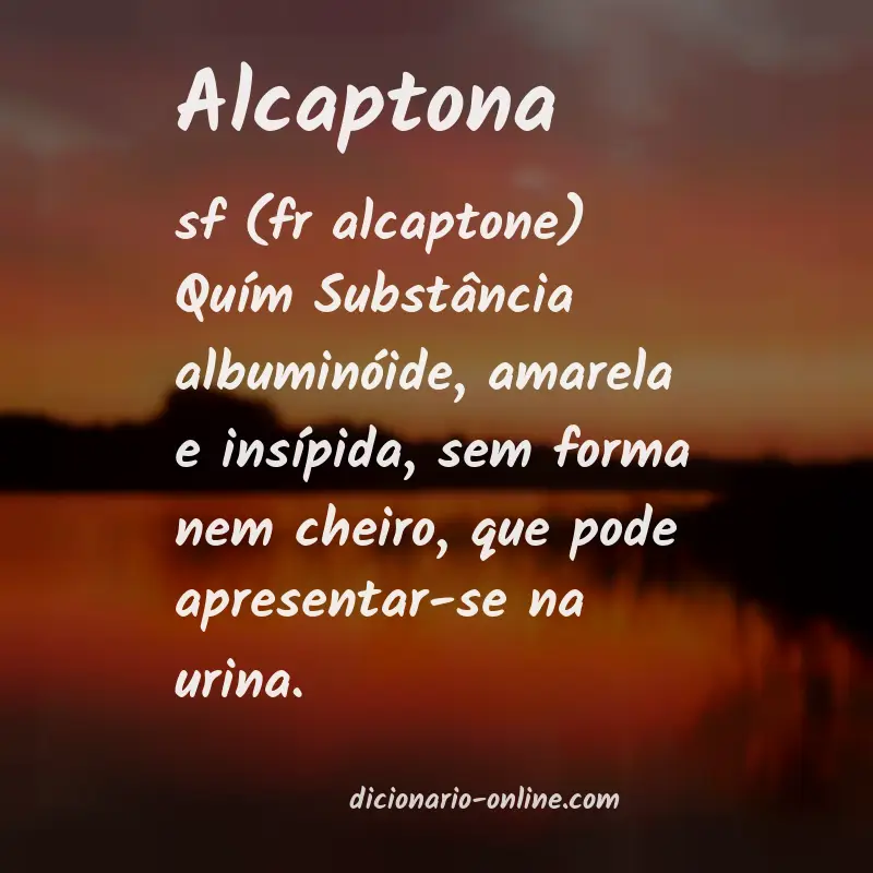 Significado de alcaptona