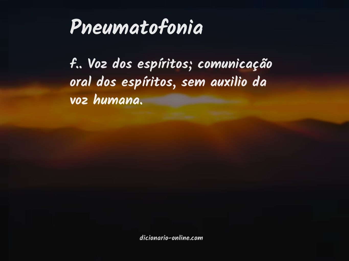 Significado de pneumatofonia