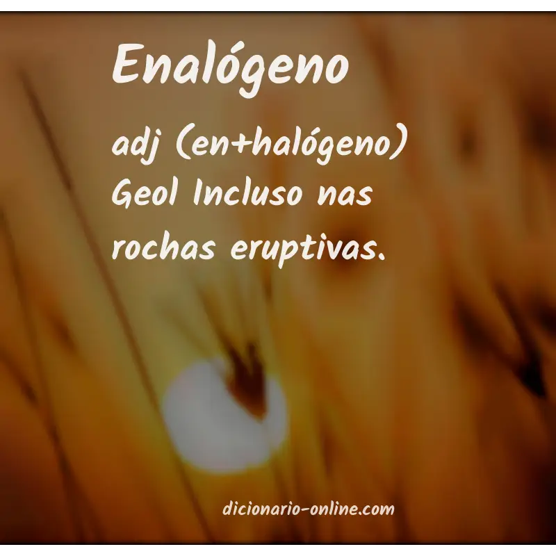 Significado de enalógeno