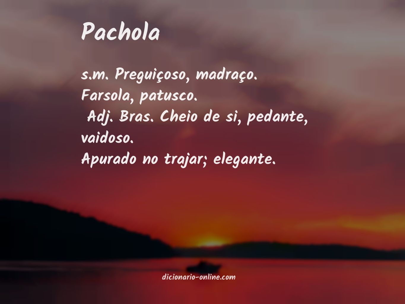 Significado de pachola