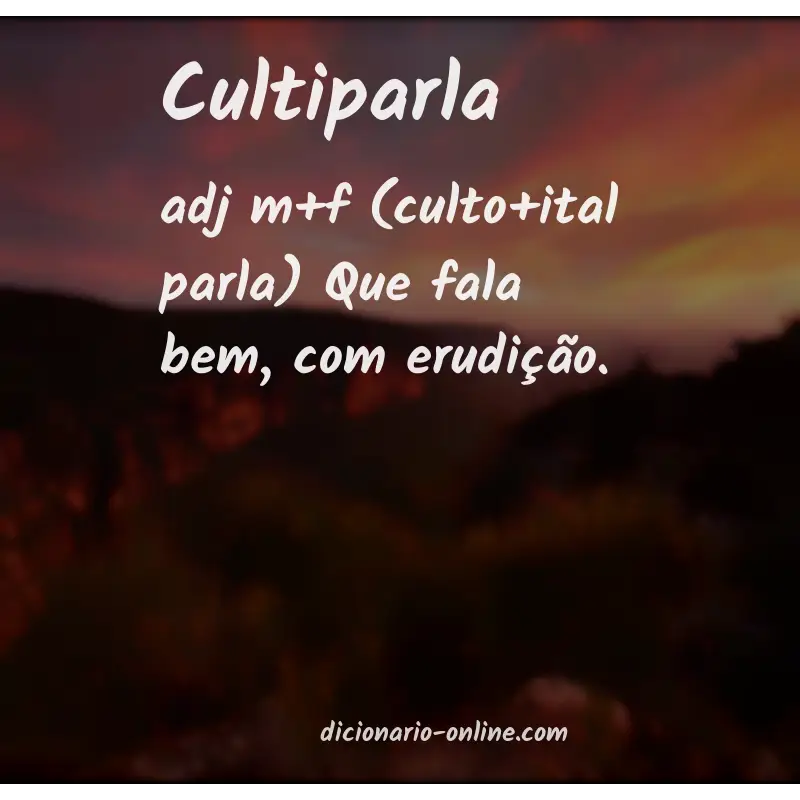 Significado de cultiparla