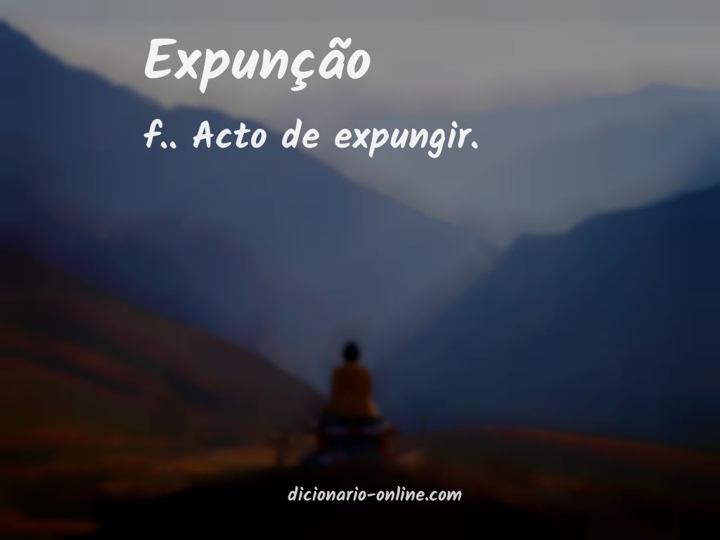 Significado de expunção