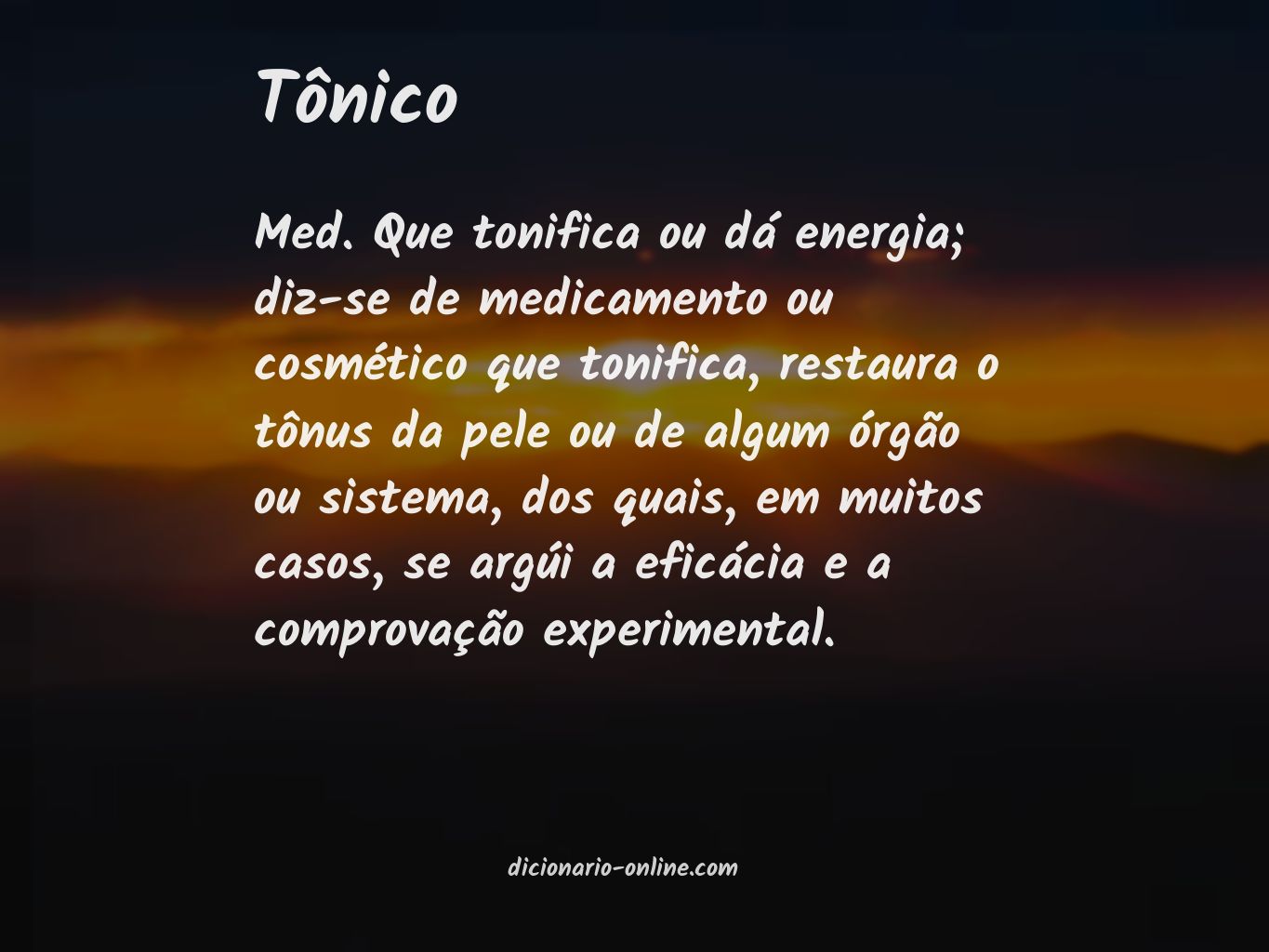 Significado de tônico