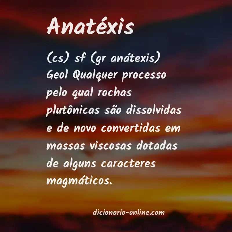 Significado de anatéxis