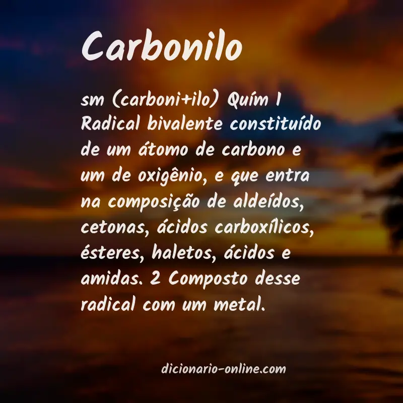 Significado de carbonilo