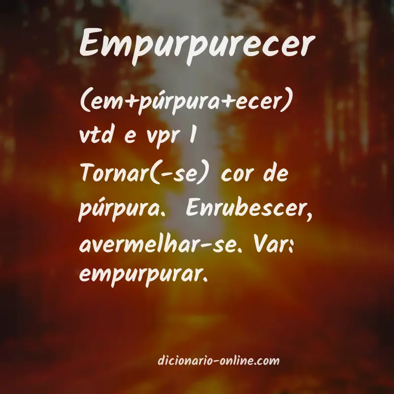 Significado de empurpurecer